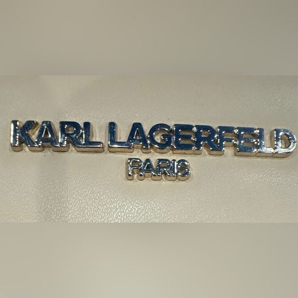 Karl Lagerfeld Beige Crossbody Bag with Silver Accents - Picture 2 of 14